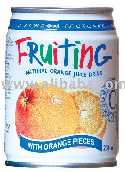 Fruiting Natural Canned Orange Drink With Orange Pulp