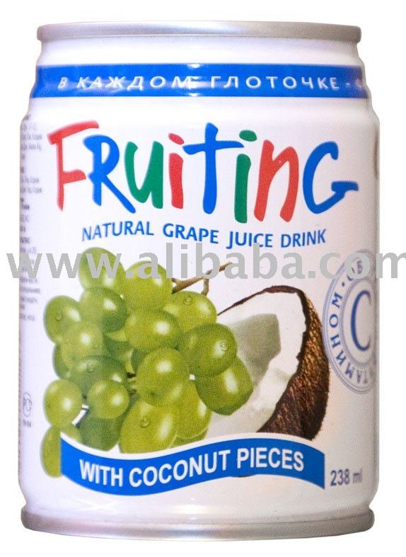 Fruiting Natural Grape Drink With Coconut Pieces