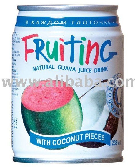 Fruiting Natural Canned Guava Drink With Coconut Piece