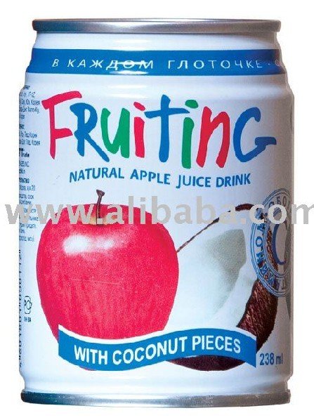 Fruiting Natural Apple Drink With Coconut Pieces