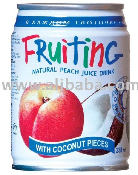 Fruiting Natural Peach Fruit Drink With Coconut Piece