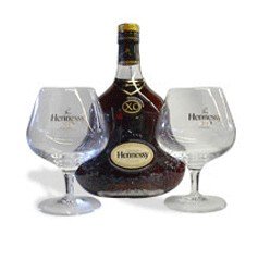 Cognac     Hennesy X.O Cognac Gift set