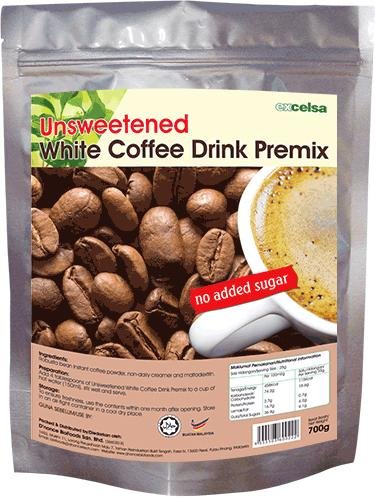 Unsweetened White Coffee  Drink   Premix 