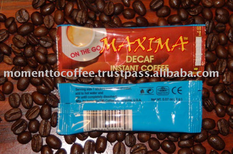 Decaffeinated instant coffee