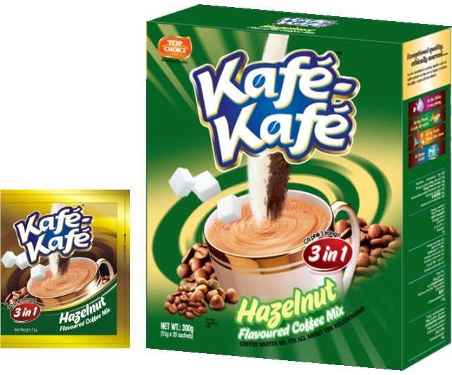 Kafe-Kafe 3in1  Hazelnut   Instant   Coffee 