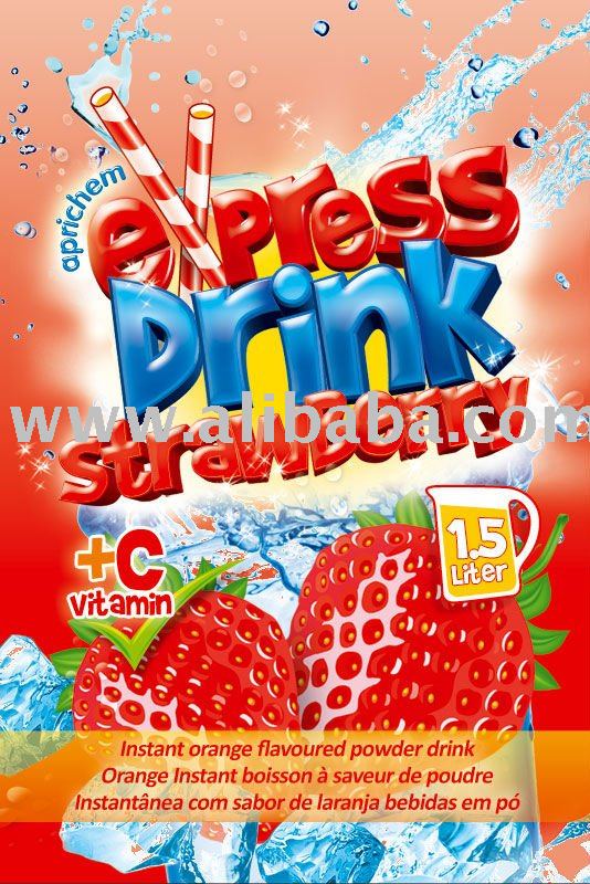 Flavoured Powder instant drink Strawberry