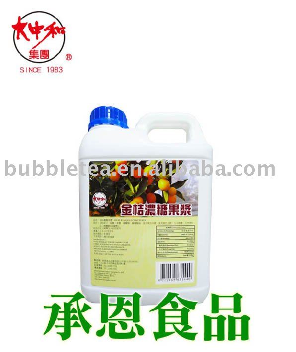 Kumquat Conc. Juice & Syrup for Bubble Tea or Drinks (3074