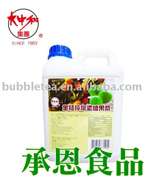 Kumquat & Lemon Conc. Juice & Syrup for Bubble Tea or Drinks (2078)