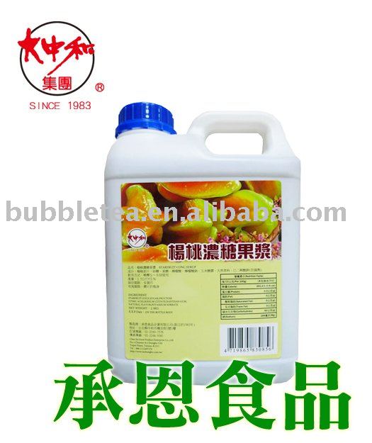 Star Fruit Conc. Juice & Syrup for Bubble Tea or Drinks (2065)