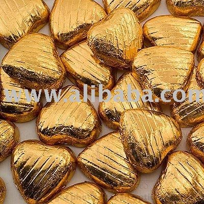 Chocolate Foiled Hearts - 500g
