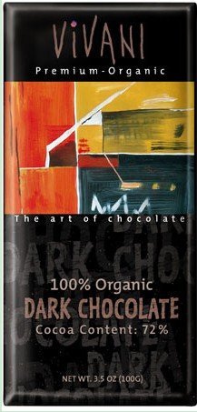 Vivani Premium Organic Dark Chocolate Bar-72% cocoa!