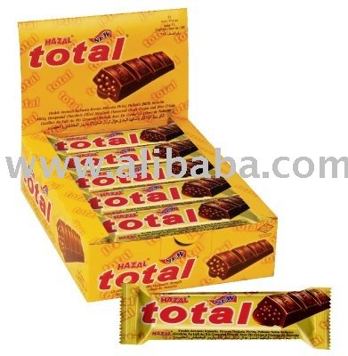 Hazal Total Milky Compound Chocolate Filled Hazelnut Flavoured Cocoa Cream and Rice Crispy