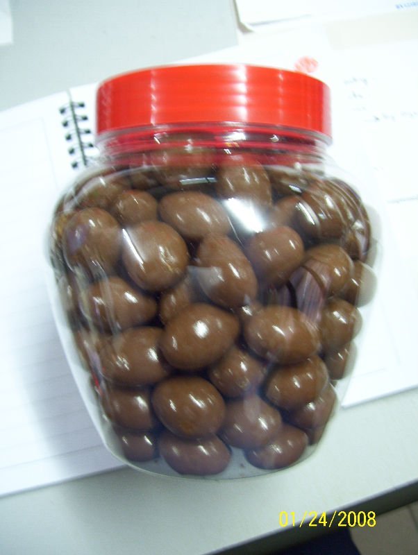 chocolate coated almond
