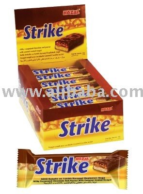 Hazal Strike Milky Compound Chocolate and Peanut with Caramel Coated Nougat