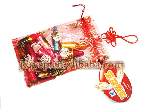 Pure colored Chocolate Bottle in Fortune Bag