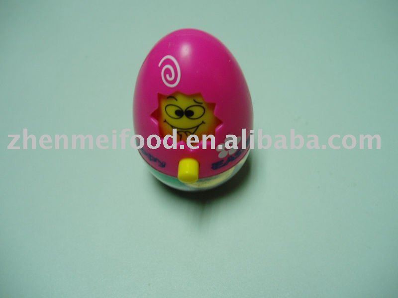 Easter toy bunny egg chocolate in pink