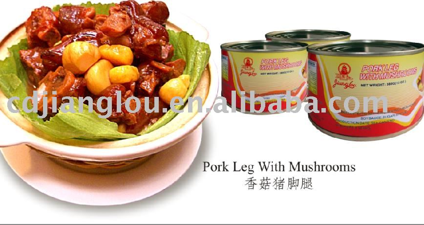 Jianglou brand pork leg with mushrooms