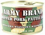 CANNED MEAT  -Square Army Brand Chopped Pork Pattie Loaf ( 14.99 oz / 425 g )