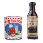 canned beef--  R Farm BBQ Gift Box