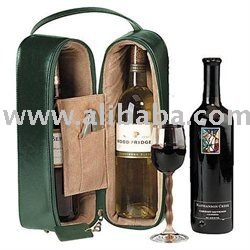 Royce Leather Double Wine Presentation Case - Genuine Leather