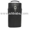 Piel Black Piel Leather Double Deluxe  Wine  Carrier Piel Black Piel Leather Double Deluxe  Wine  Carrie