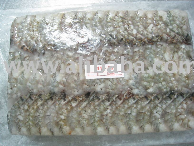 RAW PEELED AND DEVEINED TAIL OFF BLACK TIGER SHRIMP