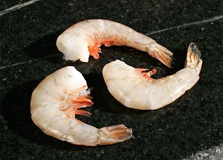 frozen , dried and fresh white tiger shrimp
