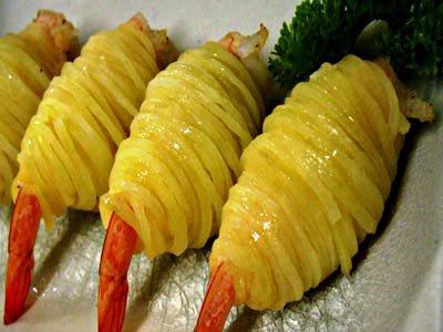 Steamed Potato Shrimp