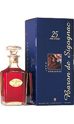  BARON  de SIGOGNAC - 25 Year Old Armagnac Decanter