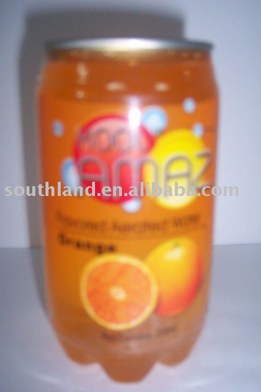 carbonated drink with orange flavor beverage