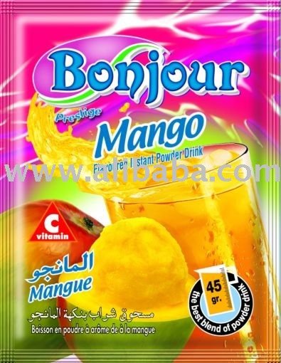 flavoured instant drink with mango