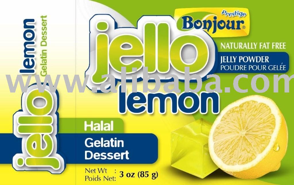 Bonjour Jello Gelatin Desert Lemon powder