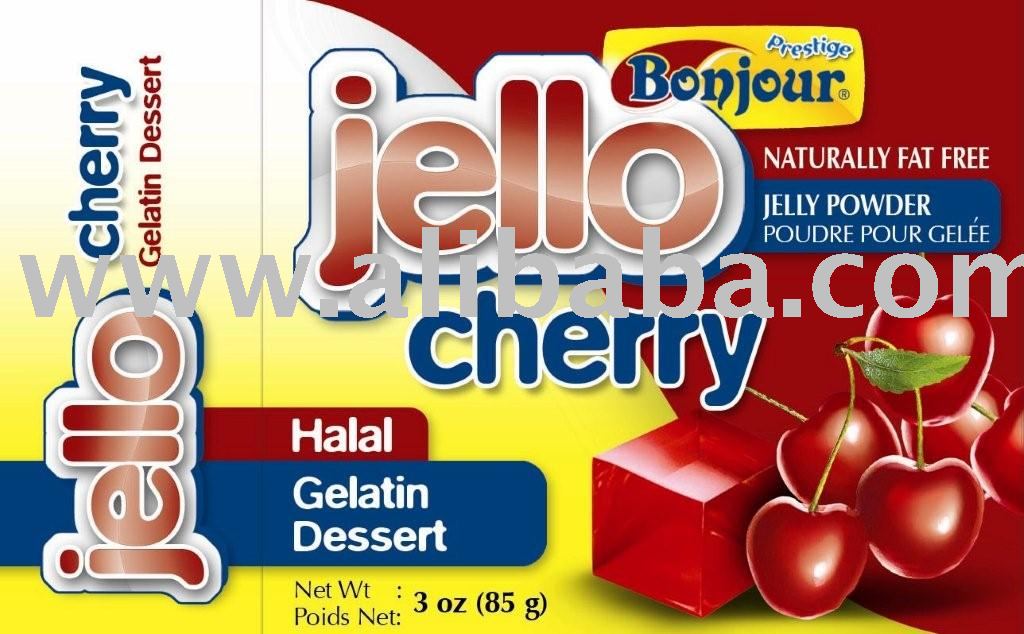 Bonjour Jello Gelatin Desert Cherry