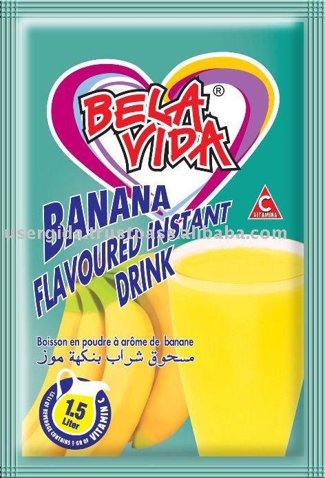 flavoured instant drink with orange