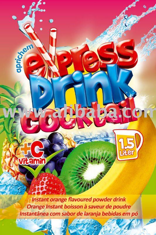 Flavoured instant powder juice COCKTAIL