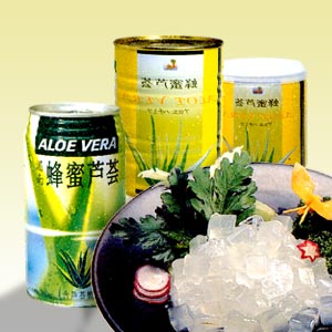 Canned Aloe Pulp With Honey In Syrup, Aloe Vera