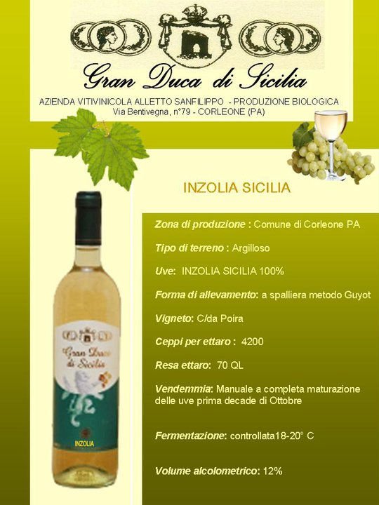 vino bianco italiano prodotto da agricoltura biologica