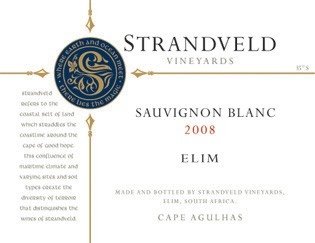 Strandveld Vineyards Sauvignon Blanc 2008 wine