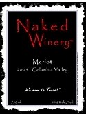 red wine -  Naked Winery Merlot - 2005