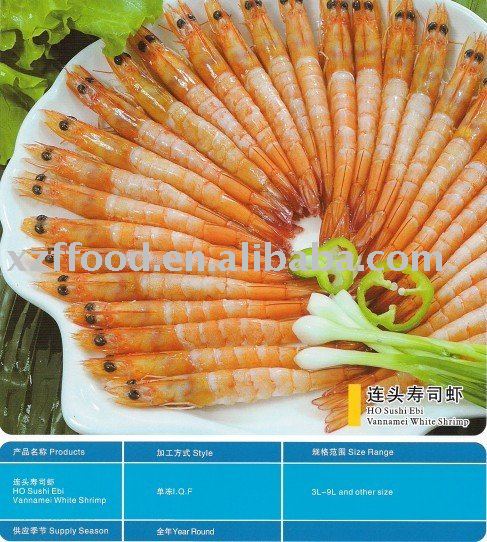 HO Sushi Ebi Vannamei White Shrimp