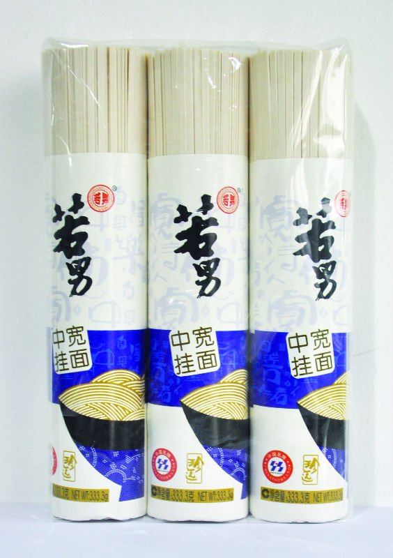 Green, pure water made, no additive precious selected Mid-wide Road noodle width3.0mm, depth0,7mm