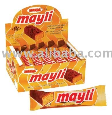 Hazal Mayli Milky Cocoa Coated Biscuit with Caramel