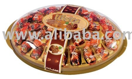 Hazal Waltz Hazelnut  Flavour ed Cocoa  Cream  Filled Milky Compound  Chocolate  with Rice Crispy (Ellipse