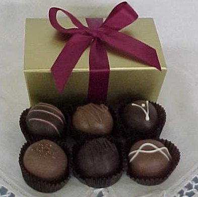 Chocolate - Petite Gold Ballotin with Truffles