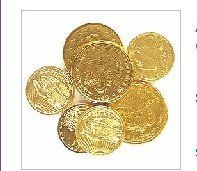 Assorted Gold Chocolate Coins - 1lb Bulk