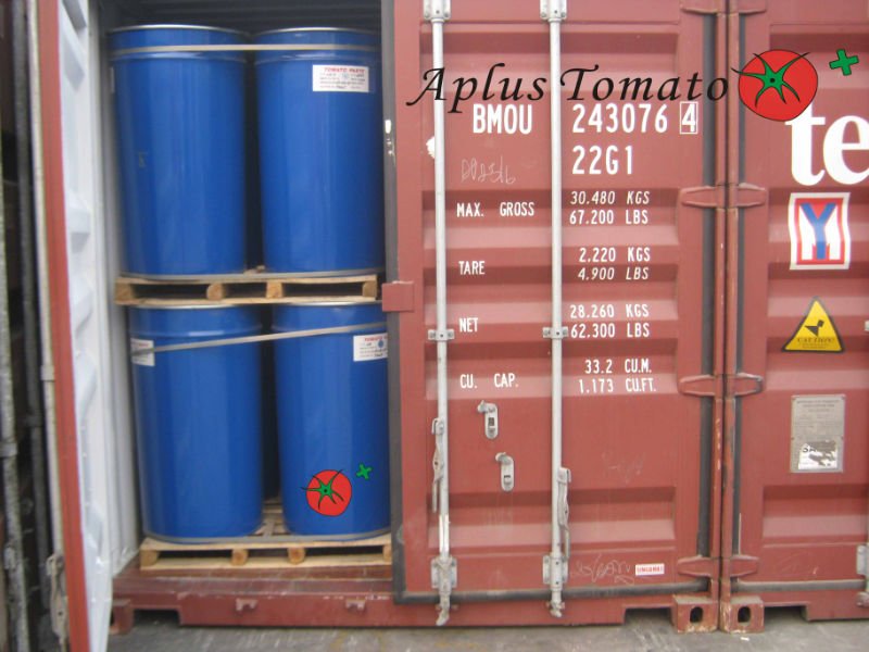 Drum tomato paste in drum, drum Aseptic tomato puree 28/30% CB HB, Aseptic tomato paste in drum