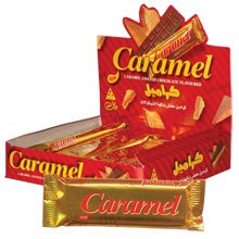 CARAMEL COATED CHOCOLATE FLAVOURED