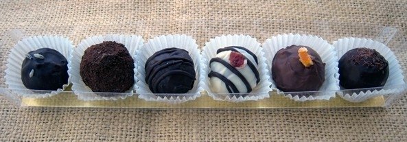 chocolate Wedding Favors - Truffles 6 piece box     $9.75