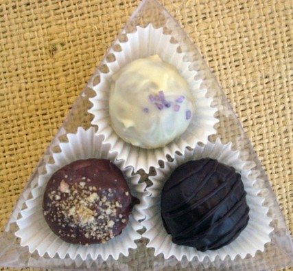 Chocolate Wedding Favors - Truffles 3 piece box     $5.75