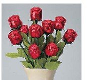 Red Foil Chocolate Roses - 16  3/4oz Each (1 Dozen)